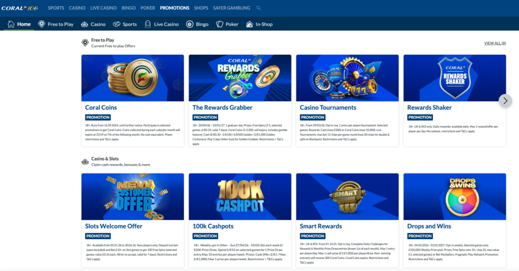 coral casino promotions